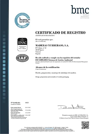 Maderas Yurrebaso certificado 2